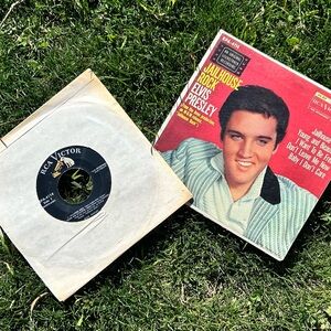 Elvis Presley Jailhouse Rock 1957 Vinyl Record Album & Cover Vintage EUC